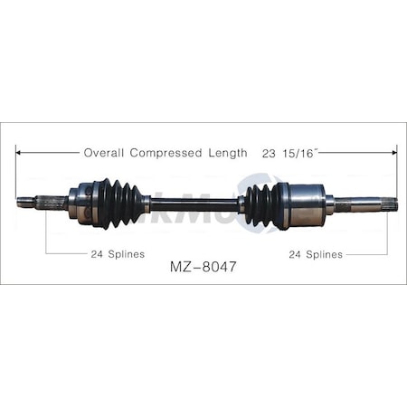 Surtrack Axle Cv Axle Shaft, Mz-8047 MZ-8047